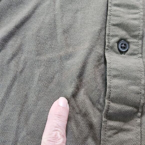 NEW! Kenneth Cole New York Men Techni-Cole Olive Long Sleeve Button Up Size L - Picture 9 of 9